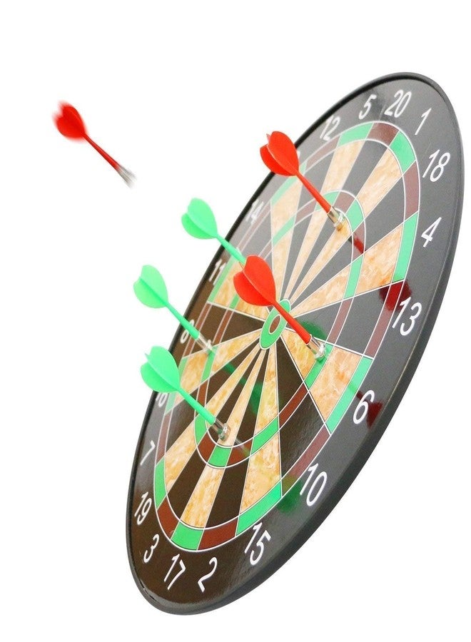 Mahi Enterprise 17-Inch Magnetic Dartboard - Indoor and Outdoor Game Set with 6 Soft Tip Darts - Image 1